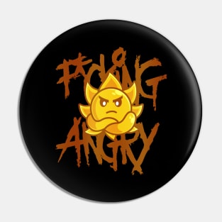 angry mode sun Pin