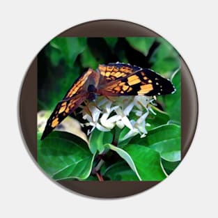 Butterfly on Flower Pin