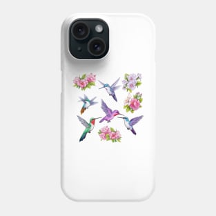 cute hummingbirds Phone Case