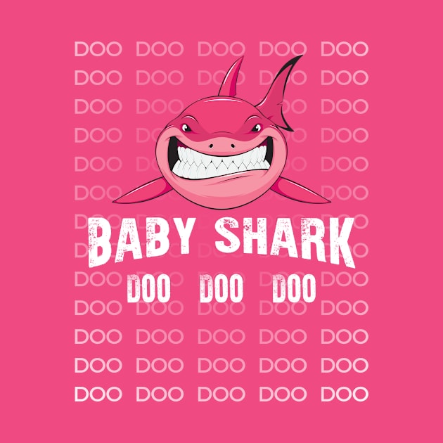 Baby Shark Shirt Doo Doo Matching Family Shark T-Shirt by Adamita