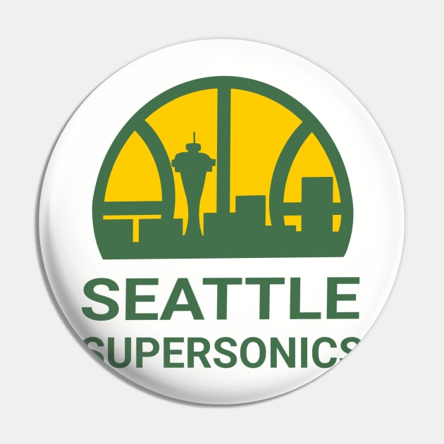 Seattle SuperSonics // Retro Pin by Niko Neon