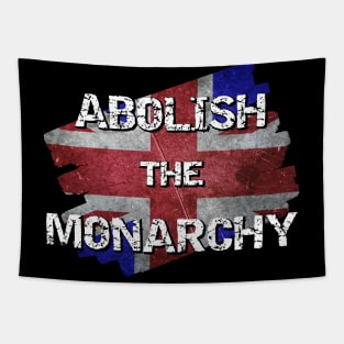 Distressed UK flag - Abolish the Monarchy Tapestry