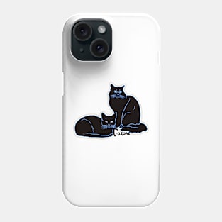 Two Black Cats Phone Case