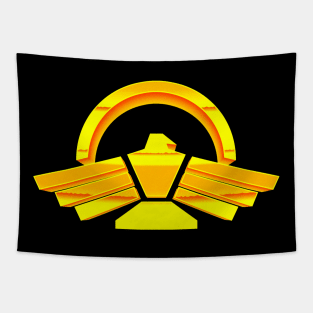 Captain Power Phoenix 3D Golden Logo Tapestry