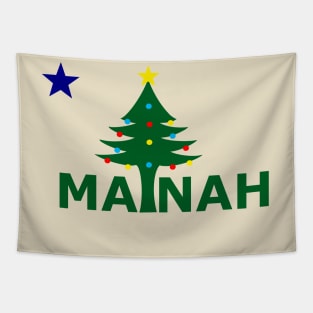 A Merry Christmas Mainah Flag Tapestry