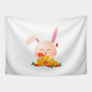 Rabbit Chinese New Year with Gold Tapestry