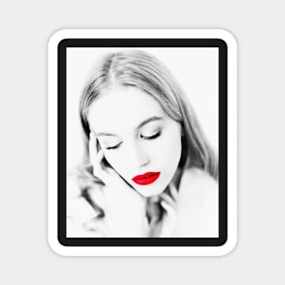 Woman, Girl, Fashion art, Fashion print, Scandinavian art, Modern art, Wall art, Print, Minimalistic, Modern Magnet