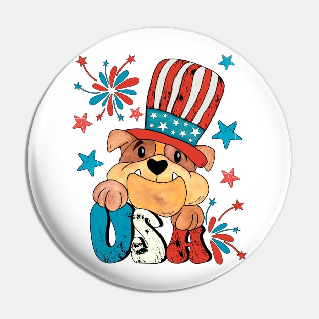 American Bulldog Pin by Designs by Ira