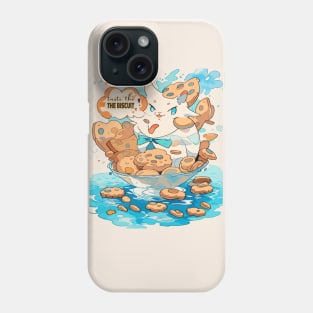 taste the Biscuit funny anime style cat illustration meme gift Phone Case