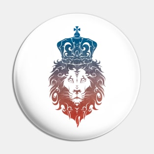 Tribal King Lion (BlueRed) Pin