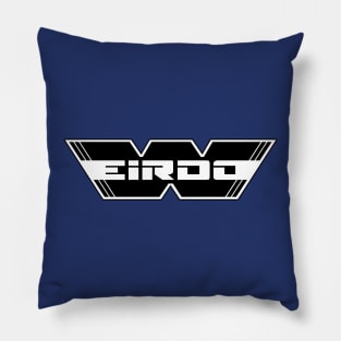 WEIRDO - Logo - Black with white lettering - Navy Blue Pillow