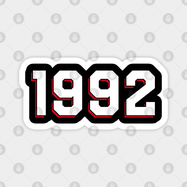 1992 - typography Magnet by ohyeahh