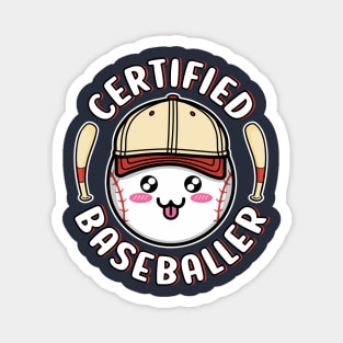 Certified Baseballer Kawaii Baseball Fan Magnet