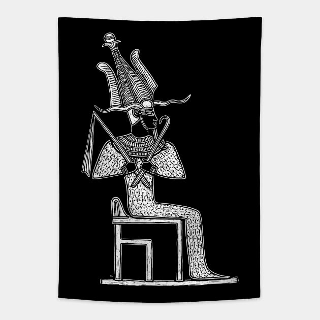 Ancient Egyptian God Osiris Tapestry by LaForma