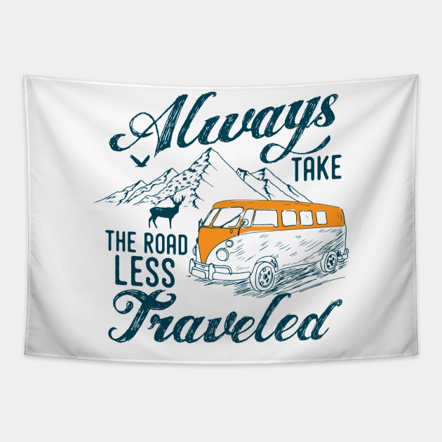 Always take the road less traveled Tapestry by yasserart