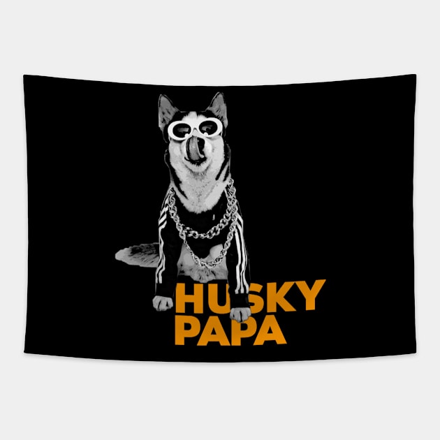 Husky Papa Tapestry by HuskyTee