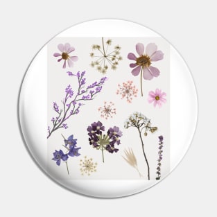 Lilac Dried Flowers Cottagecore Collage Pin