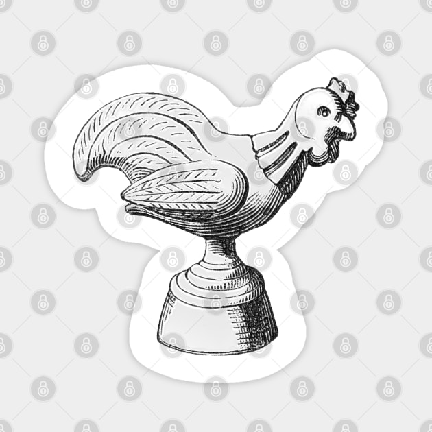 The sacred rooster of many mysteries Magnet by Marccelus