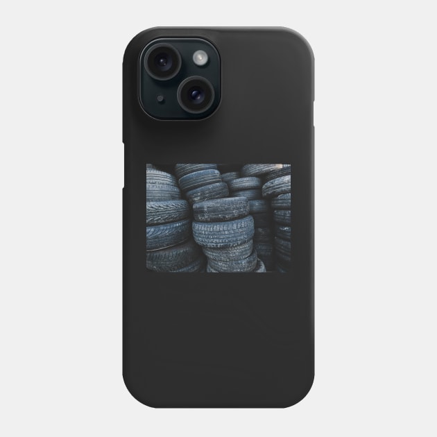 Used Tyres In A Pile Phone Case by mooonthemoon