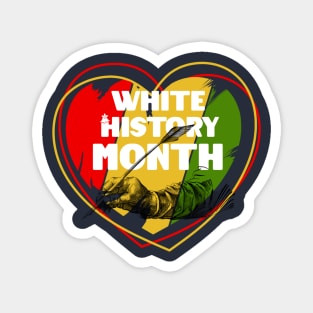 White Black History Month Love Magnet