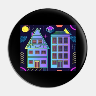 Illustration Dream House Villa Color Effects Pin