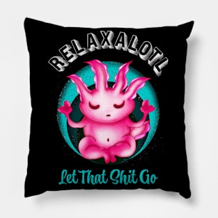 Relaxalotl Zen Axolotl Meditation Pillow