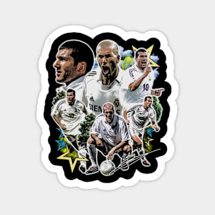 Zinedine Zidane Vintage Magnet