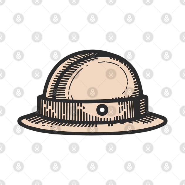 Line art of a Bowler hat by design/you/love