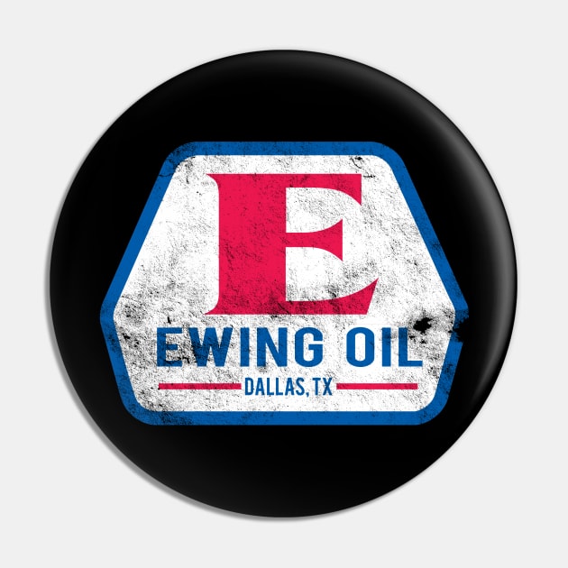 Ewing Oil, distressed Pin by hauntedjack