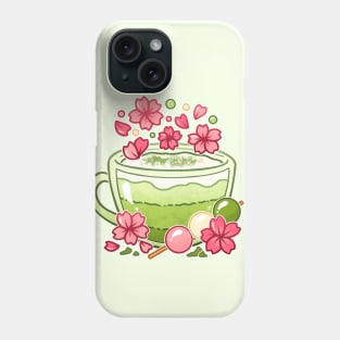 Sakura Matcha Tea Phone Case