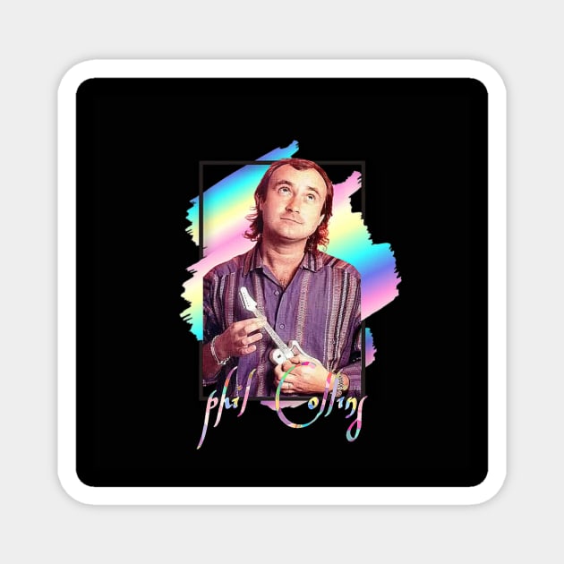phil collins retro 80s design Magnet by hot_issue