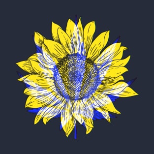 Flowers Interactive Yellow&Blue Filter T-Shirt By Red&Blue T-Shirt
