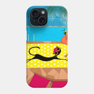 Frederica in the pool Phone Case