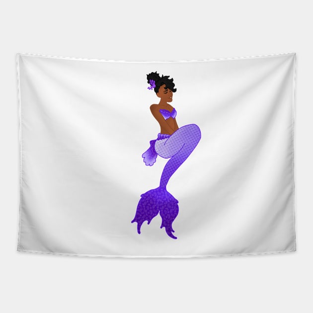 Purple Mermaid V2 Tapestry by LieutenantAmoo