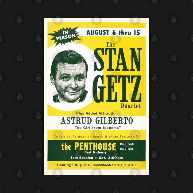 Stan Getz poster - Girl from Ipanema - Penthouse - 1964 by info@secondtakejazzart.com