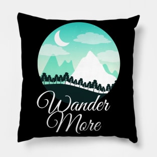 Wander More Hiker Nature Outdoor Hiking Pillow