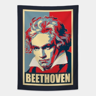 Beethoven Propaganda Poster Pop Art Tapestry