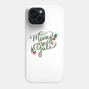 Merry Yule Yuletide Holly Phone Case