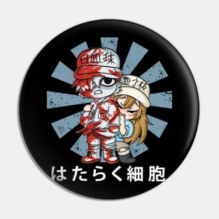 Vintage Red Blood Cell Japanese Anime Pin