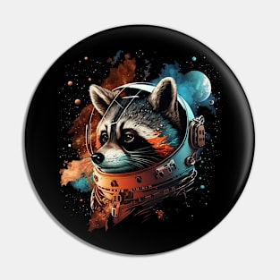 space raccoon Pin