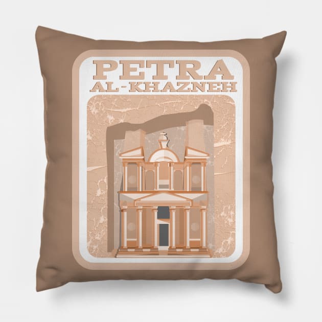 Petra Jordan Pillow by mailboxdisco