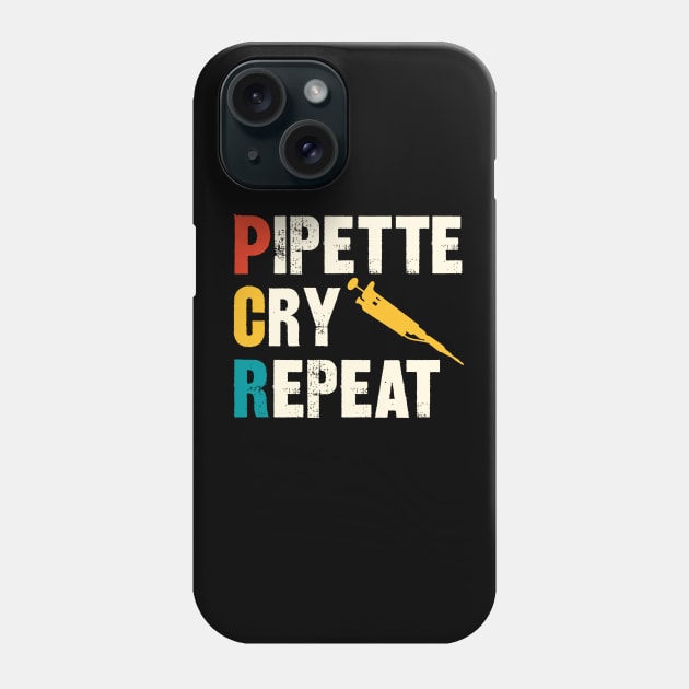 Pipette Cry Repeat Phone Case by SimonL