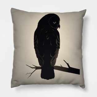 Minimalist Owl Silhouette Pillow