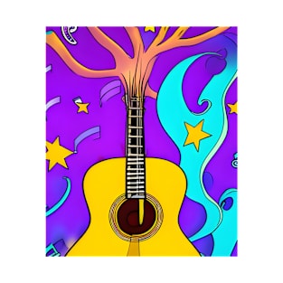 Acoustic Guitar Tree Of Life Guitar Player Nature Guitarist T-Shirt