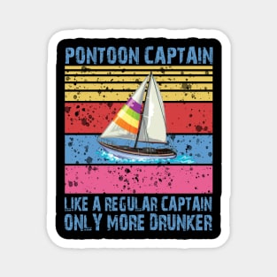 Pontoon Captain Retro Magnet