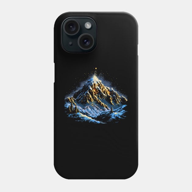 Mount Everest Pixel Art Phone Case by Pixel-Eye