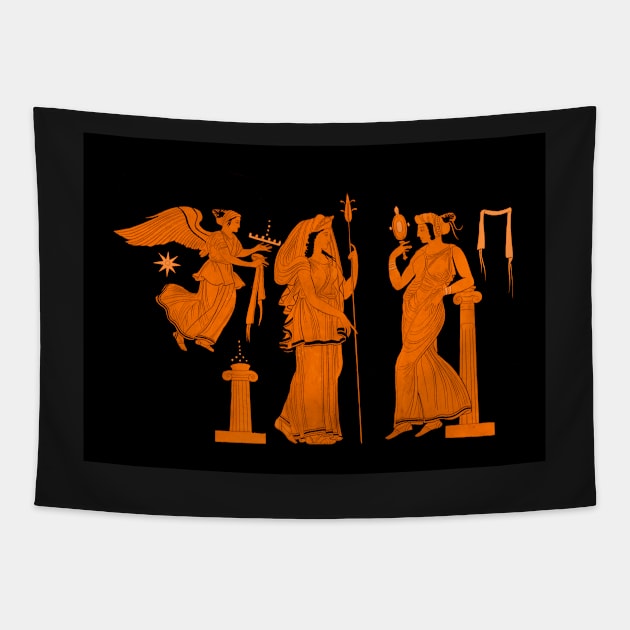 Nike, Hera and Aphrodite Tapestry by WillowNox7