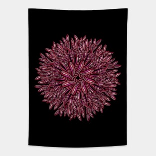 Red Succulent Mandala Tapestry