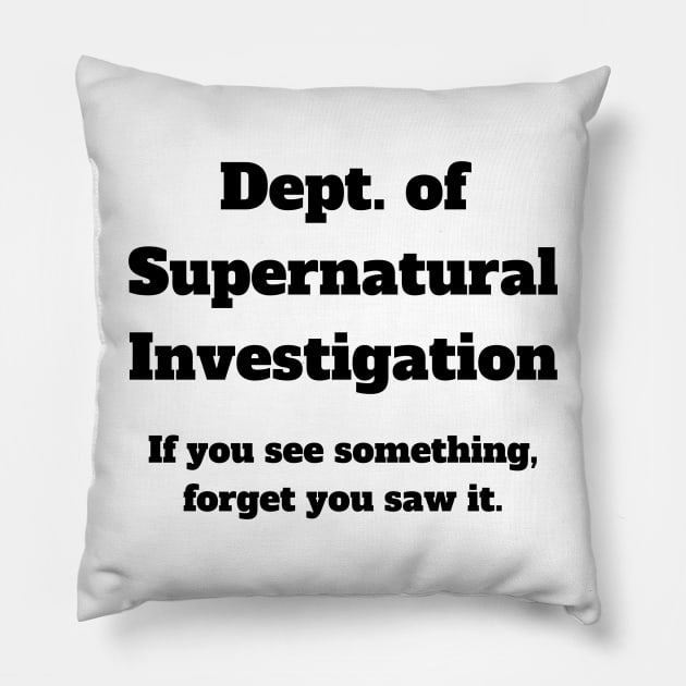 Spooky Feds Pillow by Martin & Brice