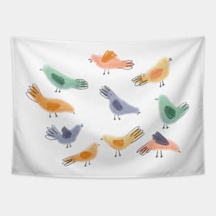 Pigeon Party Tapestry